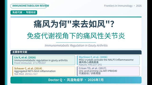 痛风视频封面：免疫代谢视角下的痛风性关节炎